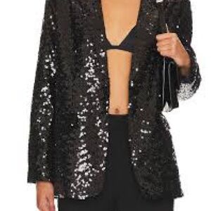 Sequin Black Blazer